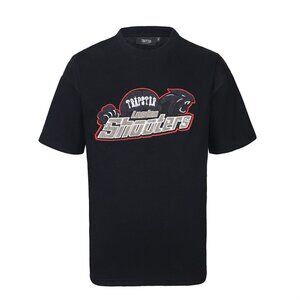 Trapstar Black Trapstar London Shooters Plush Print T Shirt